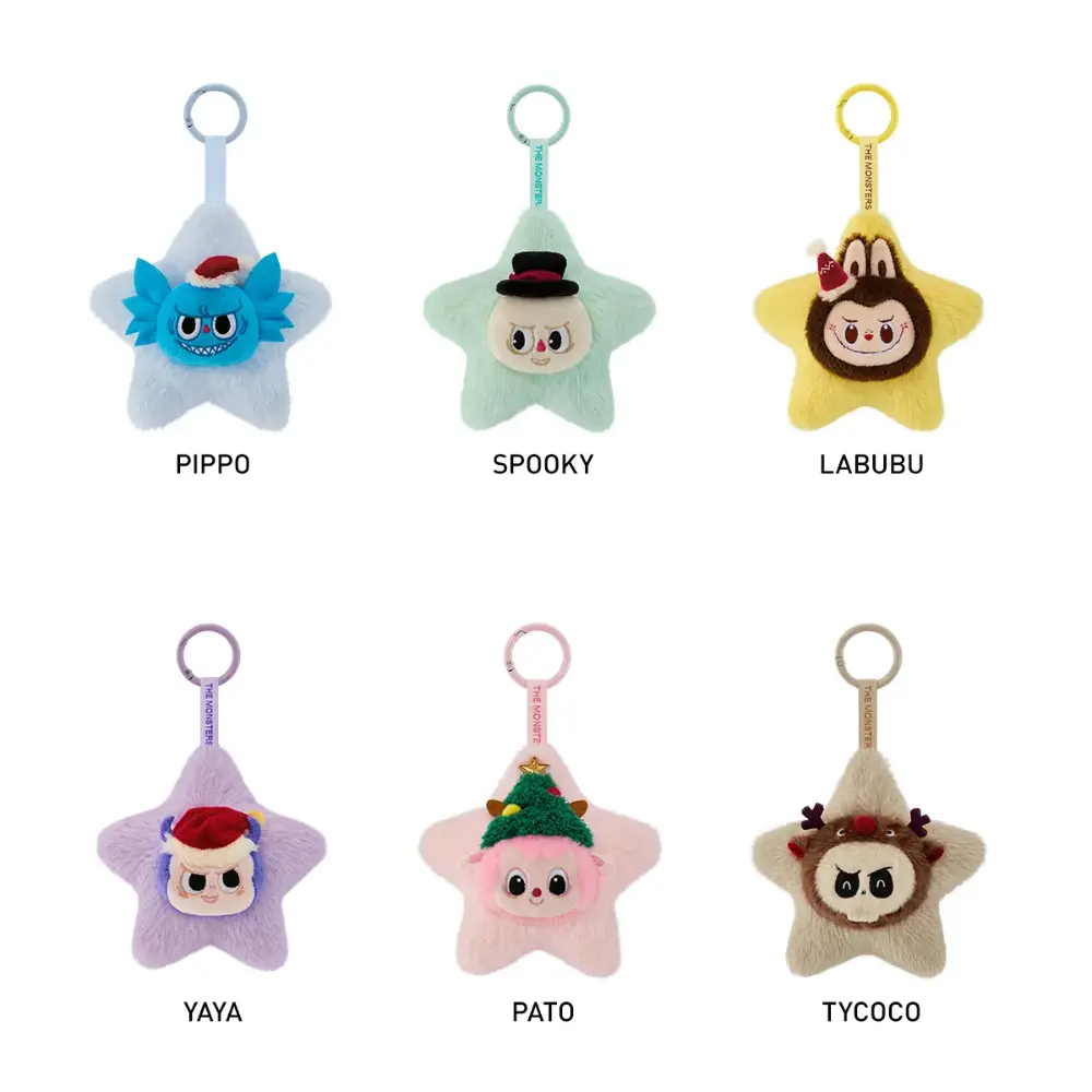 Collection complète Sparkly Plush Pendant – Labubu, Spooky, Pippo, Yaya, Pato, Tycoco