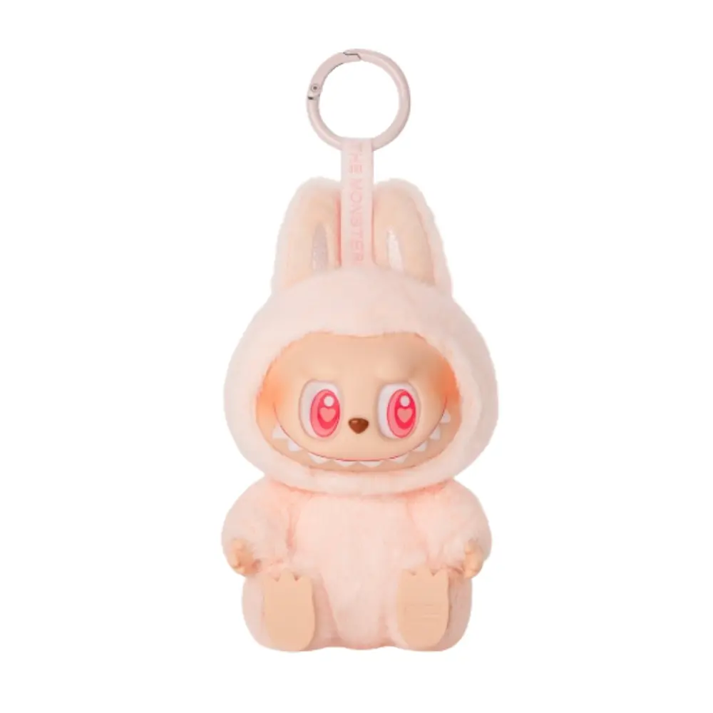 Labubu DADA – Porte-clé rose pastel yeux cœur (Monsters)