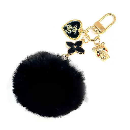 Porte-clés Pompon Fluffy Adore – Charme Doux et Chic