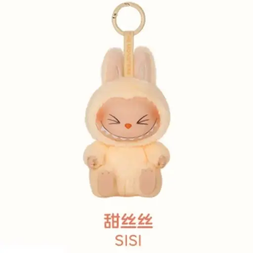 Labubu SISI – Porte-clé peluche pêche (série Monsters)