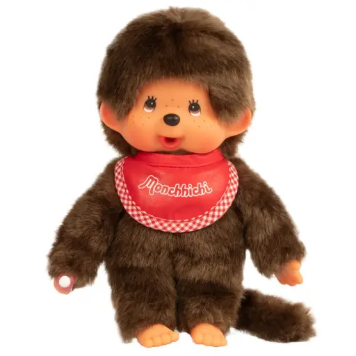 Monchhichi – Peluche Garçon bavoir rouge